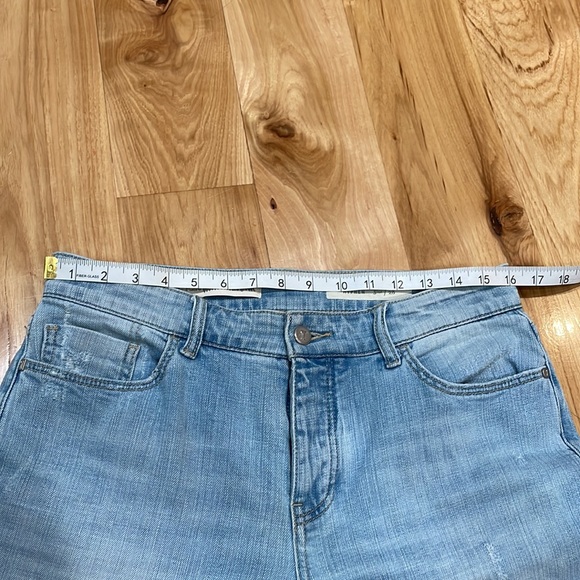 Pilcro and letterpress anthropologie Hyphen jeans Sz 28 raw hem patchwork - Picture 7 of 12